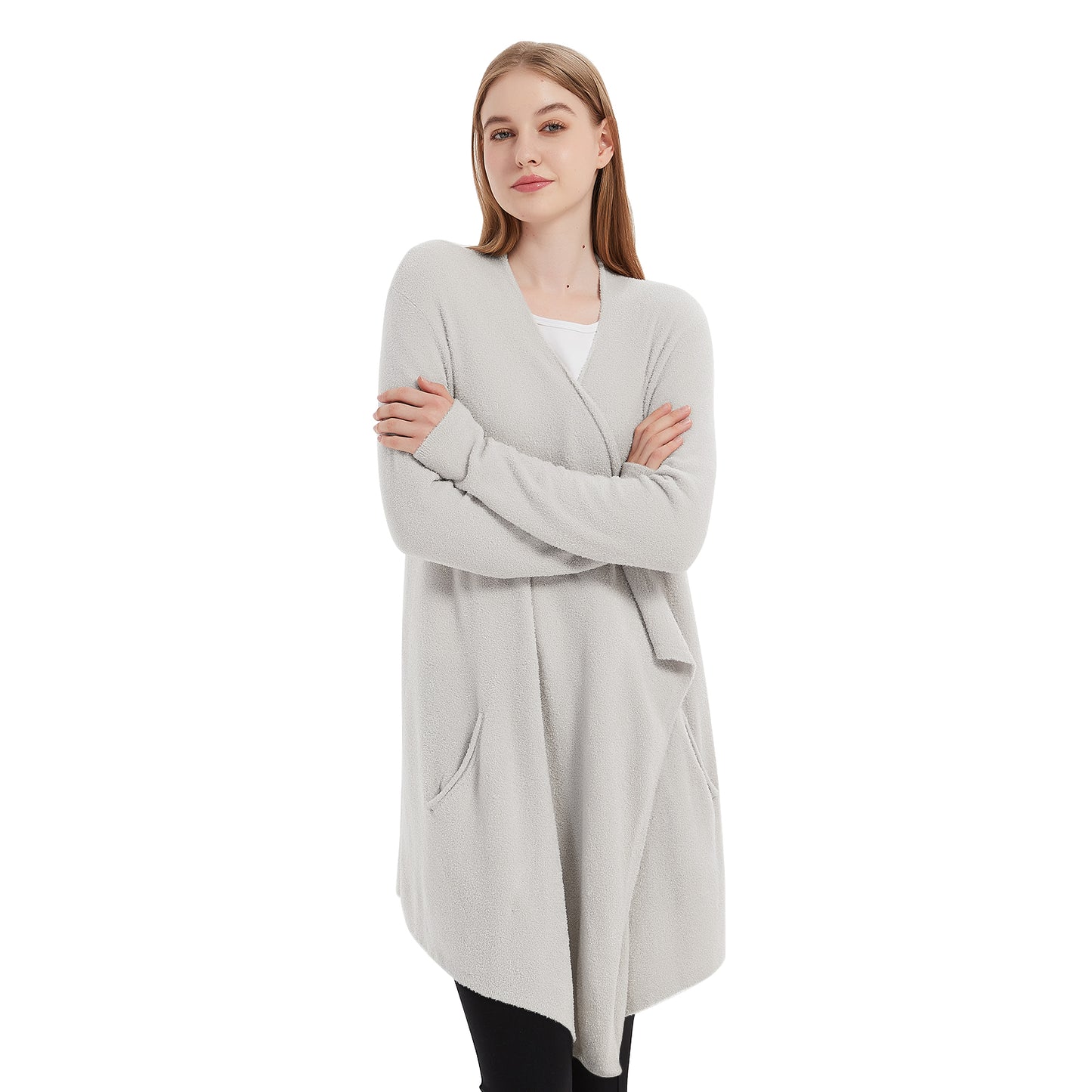 Ultra Soft Light Gray Cardigan